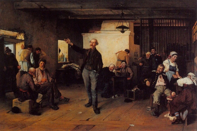 Image - Mykola Skadovsky: Tavern Orator (1881).